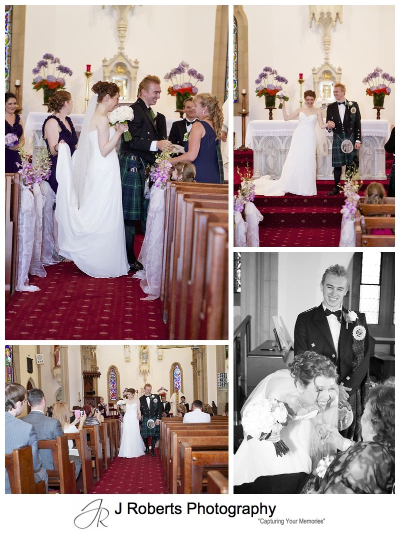 Wedding ceremony at Holy Name of Mary Hunters hill - sydney wedding photograph 